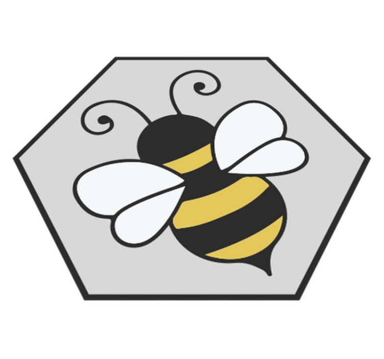 비닐 카펫 동물 벌집 디자인 - TenStickers