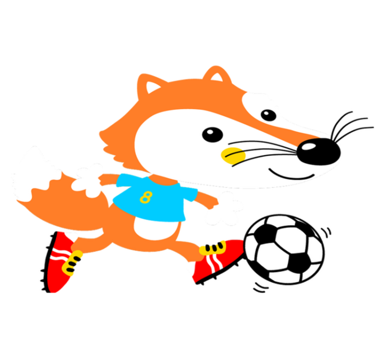 비닐 카펫 동물 장난스러운 여우 피규어 - TenStickers