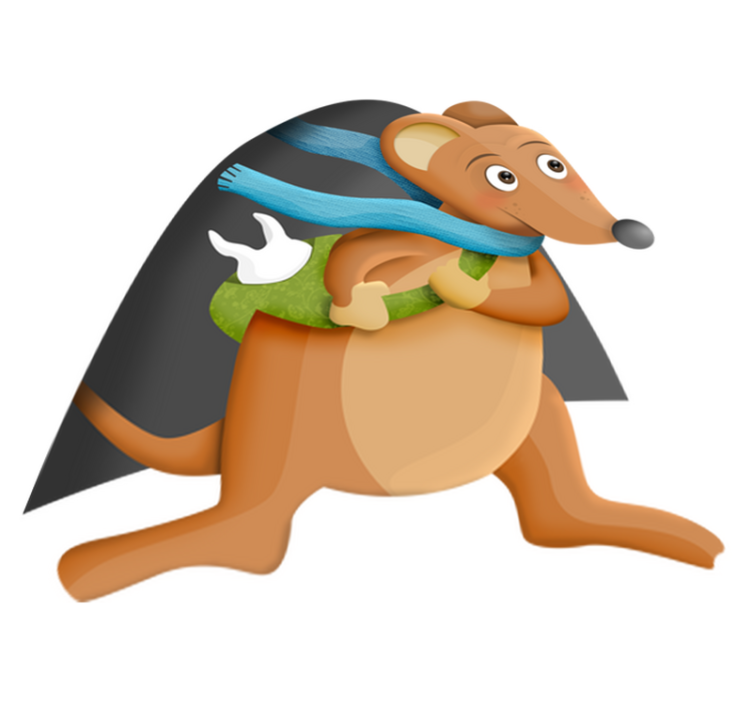 비닐 카펫 동물 이빨 쥐 - TenStickers