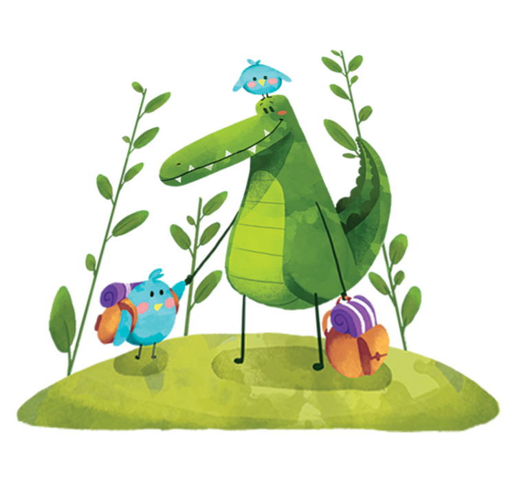 비닐 카펫 동물 호수 동물 친구들 - TenStickers