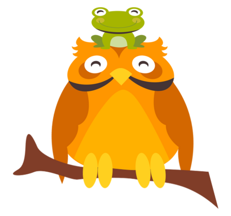 비닐 카펫 동물 - 유쾌한 동물 캐릭터 - TenStickers