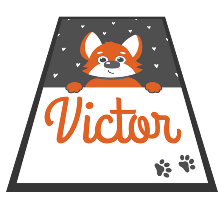 비닐 카펫 동물 이름이 있는 강아지 어린이 포스터 - TenStickers