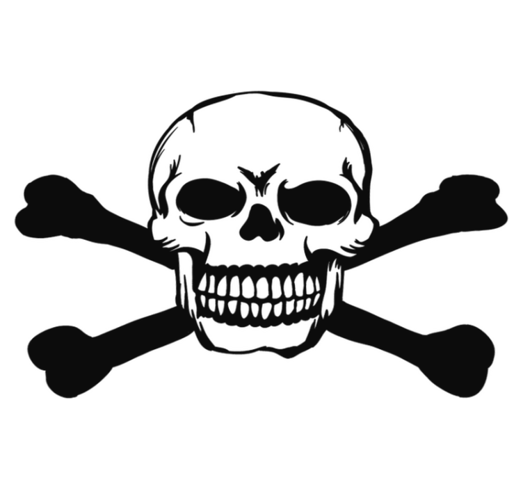 할로윈 비닐 카펫 자동차 해골 디자인 - TenStickers