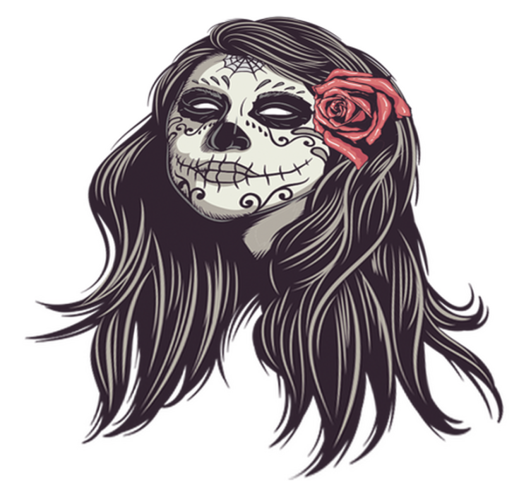 할로윈 비닐 카펫 죽은 날 소녀 - TenStickers