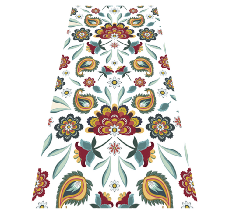 비닐 카펫 꽃과 식물 민속 꽃무늬 - TenStickers