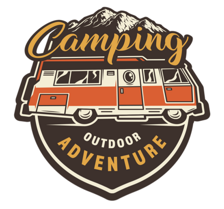 비닐 카펫 꽃과 식물 모터홈 캠핑 어드벤처 - TenStickers