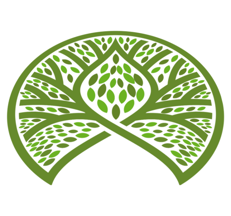 비닐 카펫 꽃과 식물 잎이 많은 자연 엠블럼 - TenStickers