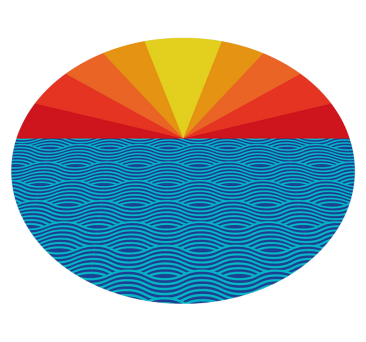 침실용 비닐 카펫 빈티지 석양 - TenStickers