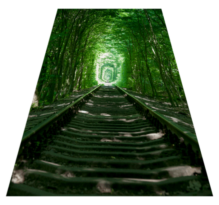 비닐 카펫 꽃과 식물 트랙과 나무 - TenStickers