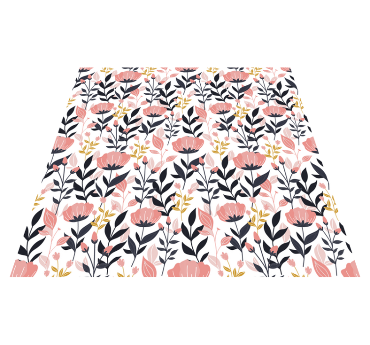 비닐 카펫 꽃과 식물 분홍꽃 - TenStickers