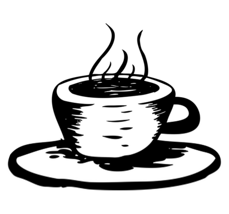 비닐 주방 카펫 밀크커피 디자인 - TenStickers