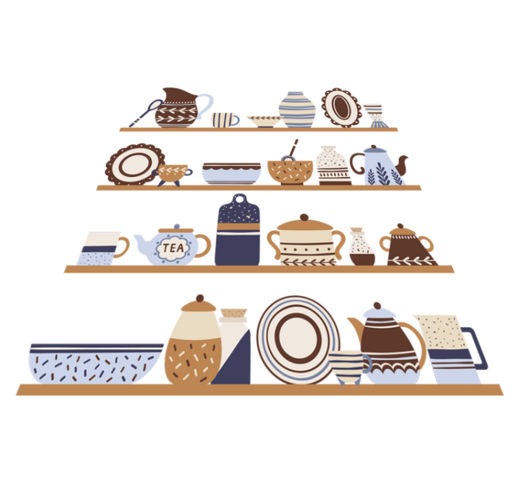 비닐 주방 카펫 식기 선반용 - TenStickers