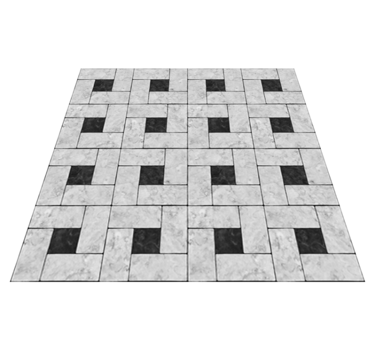 레스토랑용 비닐 카펫 회색 석재 타일 - TenStickers