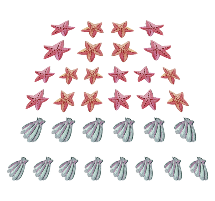 욕실용 비닐 카펫 바다별 디자인 - TenStickers