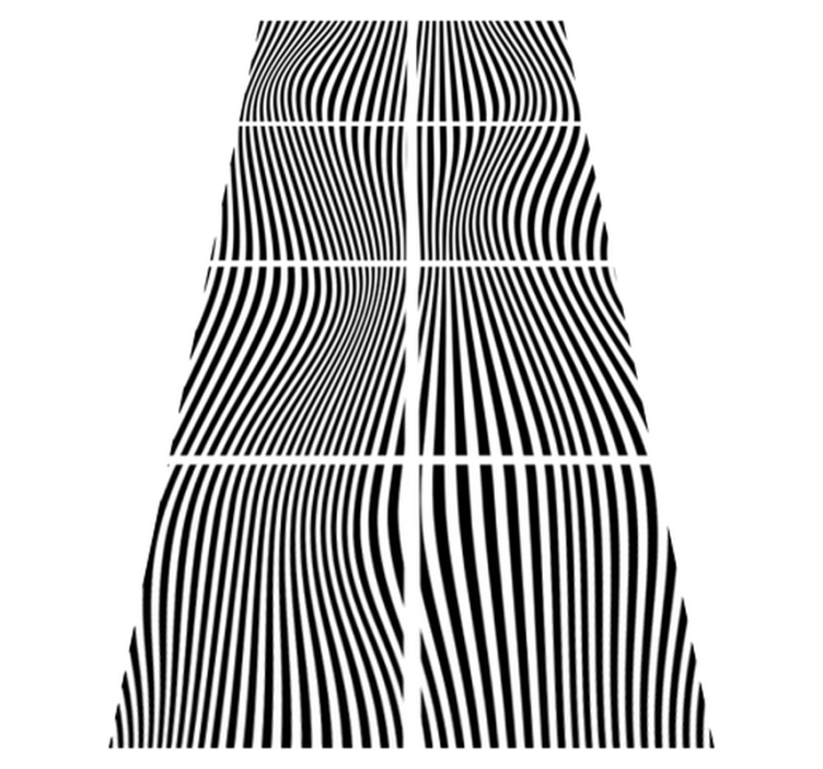 욕실용 비닐 카펫 물결무늬 사각형 - TenStickers