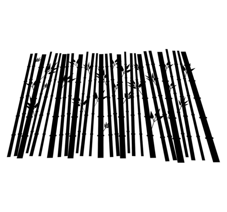 욕실용 비닐 카펫 대나무 식물 디자인 - TenStickers