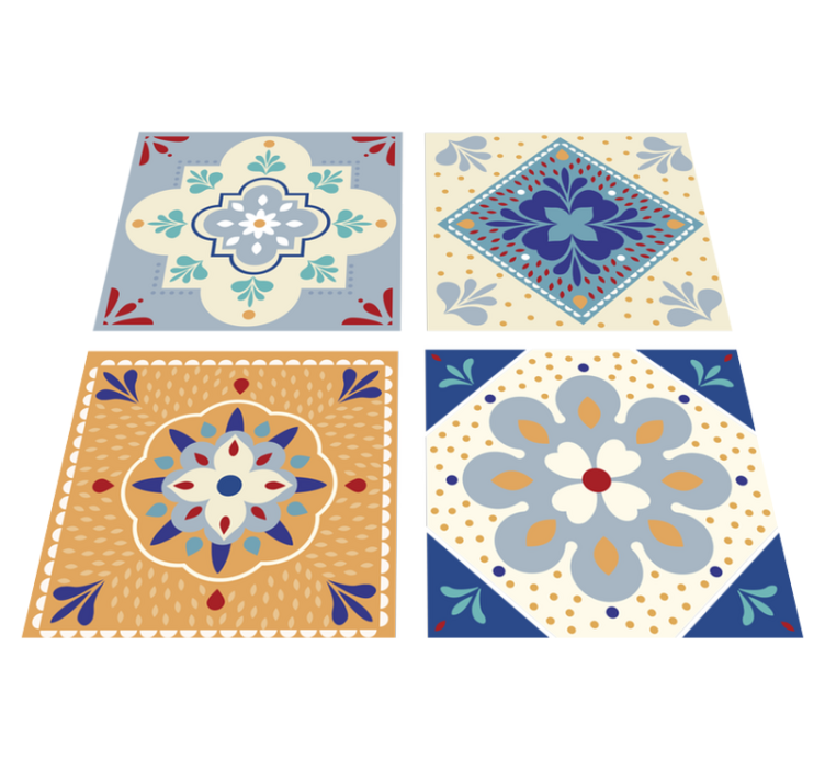 욕실용 비닐 카펫 다채로운 팔레트 - TenStickers