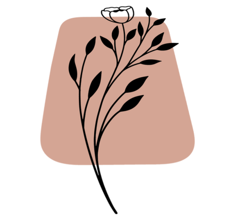 비닐 카펫 꽃과 식물 스타일리시한 플로럴 악센트 - TenStickers