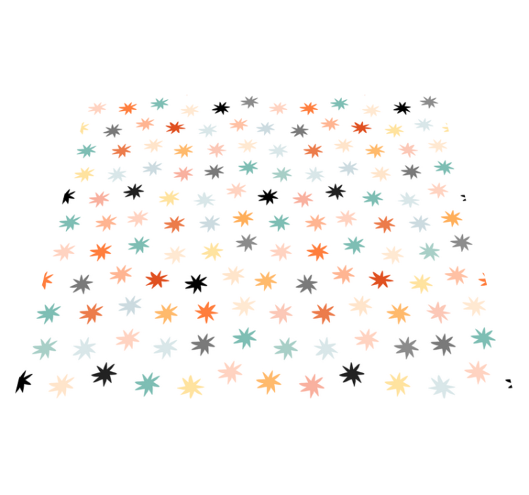 별이있는 비닐 카펫 기하학적 별 패턴 - TenStickers