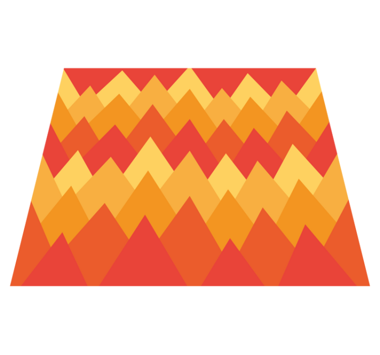 기하학적 효과 비닐 카펫 기하학적 추상 산맥 - TenStickers