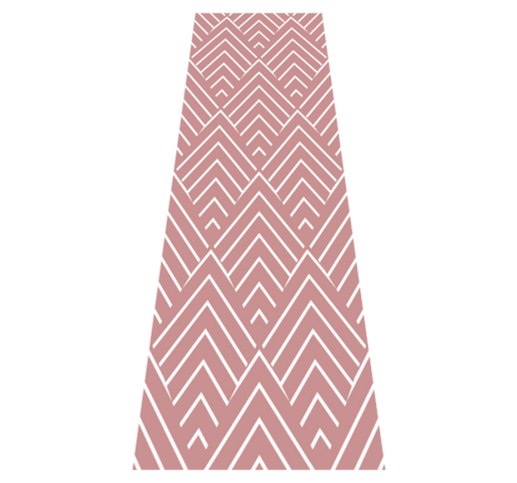 기하학적 효과 비닐 카펫 빨간 평행사변형과 육각형 흰색 배경 - TenStickers