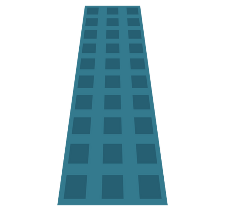 기하학적 효과 비닐 카펫 파란색 정사각형 패턴 - TenStickers