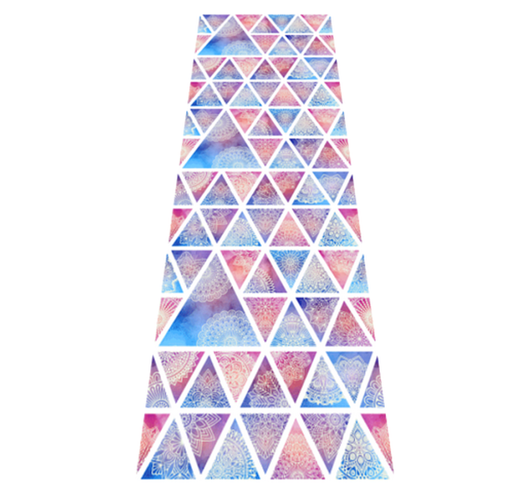 기하학적 효과 비닐 카펫 민속 꽃 삼각형 - TenStickers