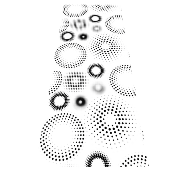 기하학적 효과 비닐 카펫 무결점 '물방울무늬' - TenStickers