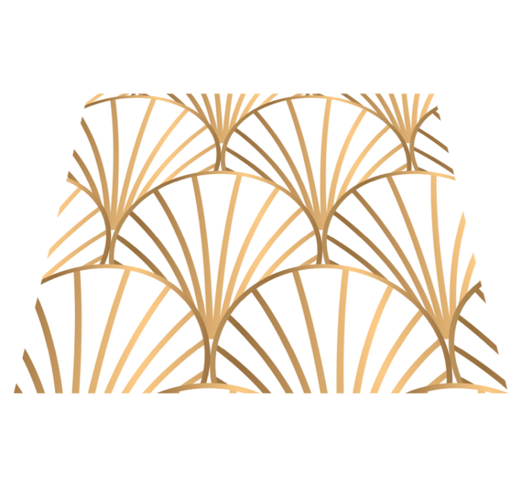 침실용 비닐 카펫 아르데코 화이트 골드 - TenStickers