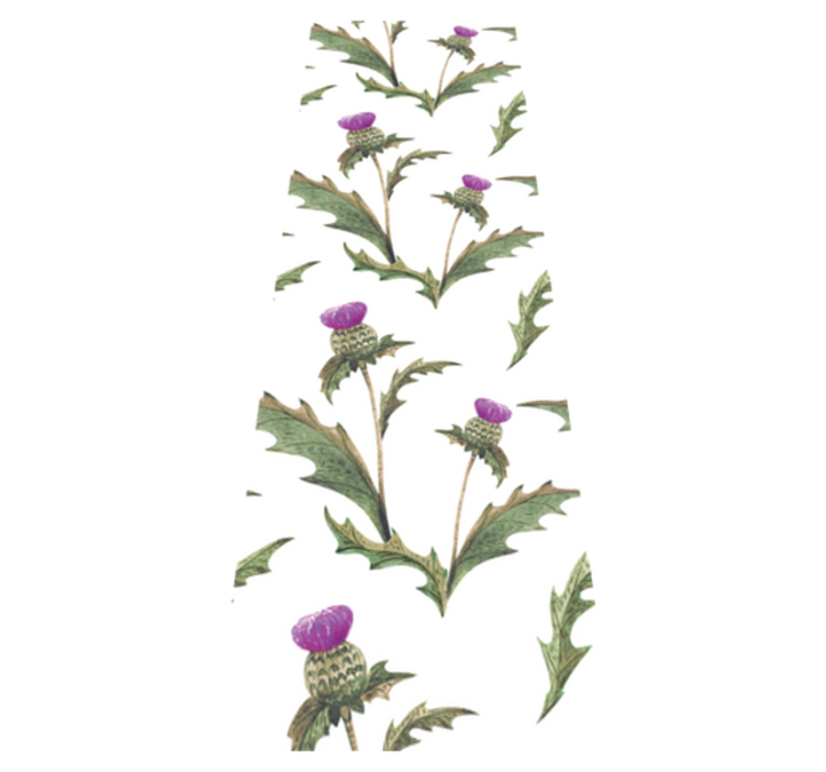 침실용 비닐 카펫 스코틀랜드 엉겅퀴 디자인 - TenStickers