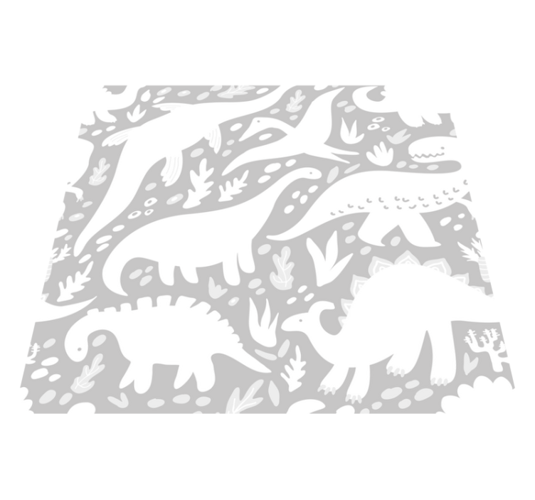 침실용 비닐 카펫 공룡 화이트 패턴 - TenStickers