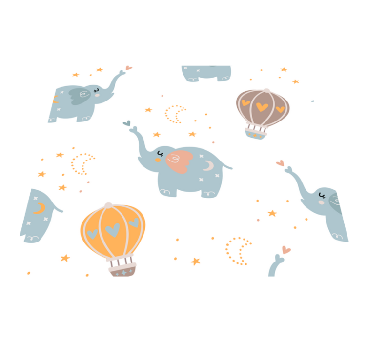 침실용 비닐 카펫 아기 코끼리 디자인 - TenStickers