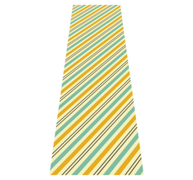 침실용 비닐 카펫 빈티지 다이아고날 삼색 패턴 - TenStickers