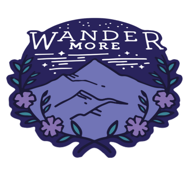 비닐 카펫 자연 산에서의 하이킹 - TenStickers