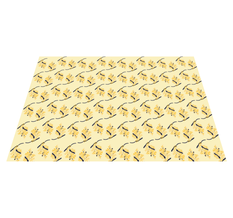 비닐 카펫 자연 미모사 패턴 - TenStickers