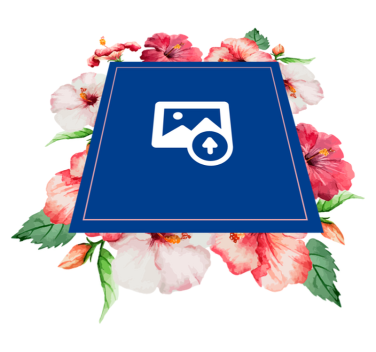 비닐 카펫 자연 하와이안 히비스커스 꽃 디자인 - TenStickers