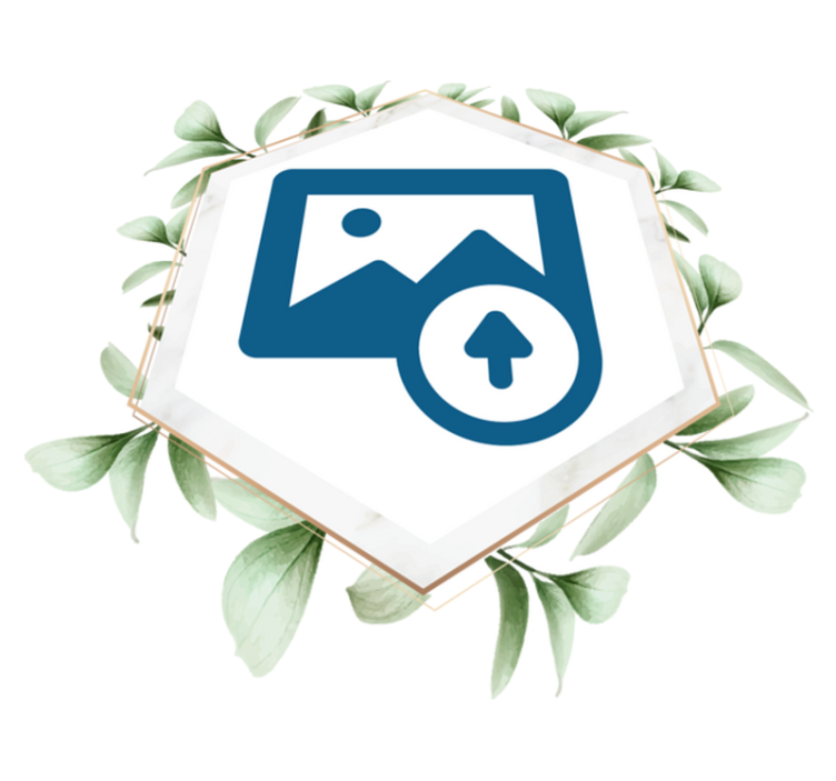 비닐 카펫 자연 잎을 가진 여성 - TenStickers