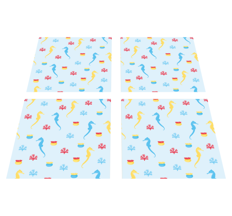 비닐 카펫 자연 해마 자연의 물보라 - TenStickers