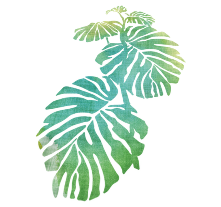 비닐 카펫 꽃과 식물 스위스 치즈 식물 - TenStickers