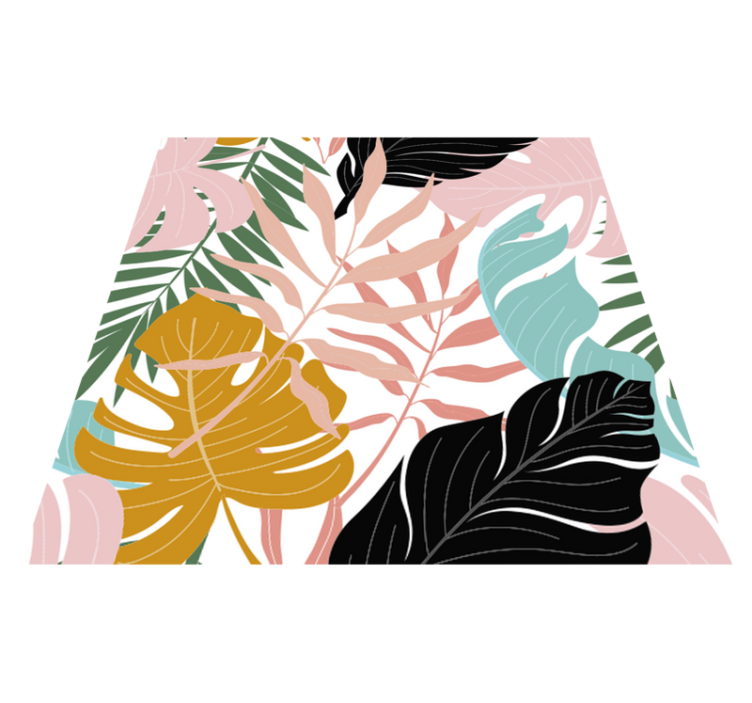 비닐 카펫 꽃과 식물 다채로운 추상 꽃무늬 - TenStickers