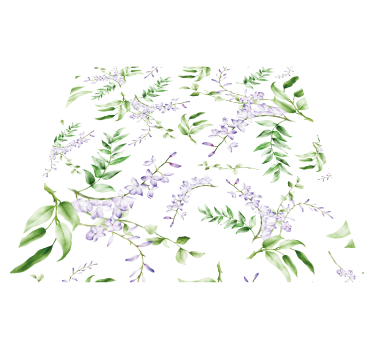 비닐 카펫 꽃과 식물 창문용 라벤더 모티프 - TenStickers