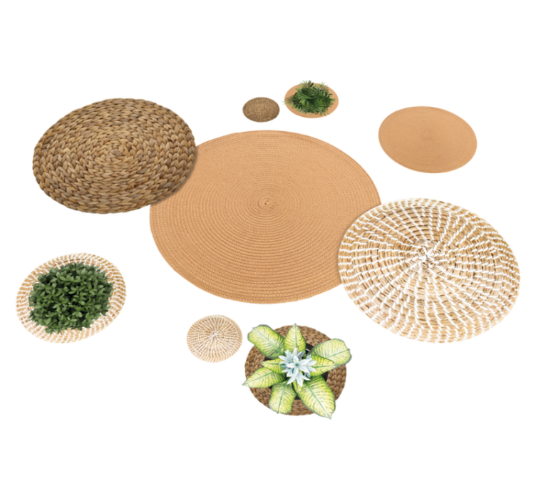 비닐 카펫 꽃과 식물 정원과 버드나무 - TenStickers