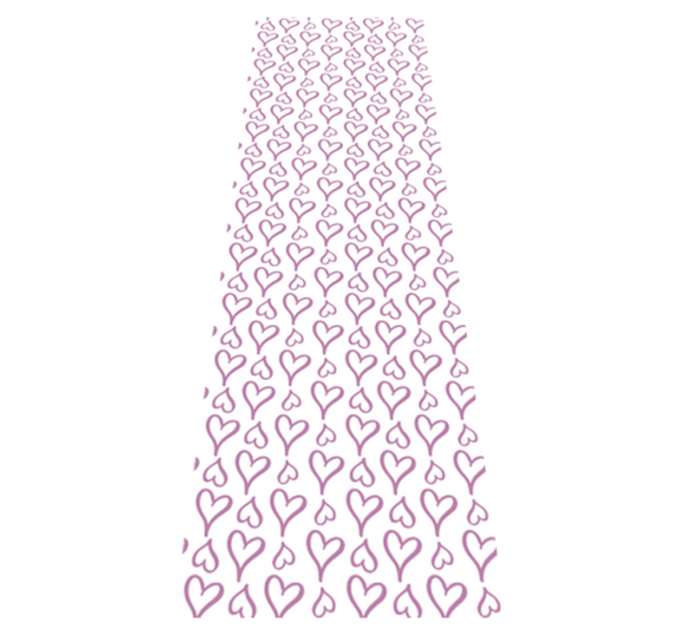 침실용 비닐 카펫 분홍색 일러스트 하트 아이콘 - TenStickers