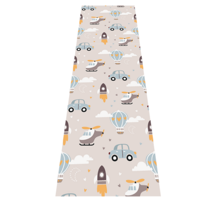 침실용 비닐 카펫 아동용 귀여운 디자인 일러스트 - TenStickers