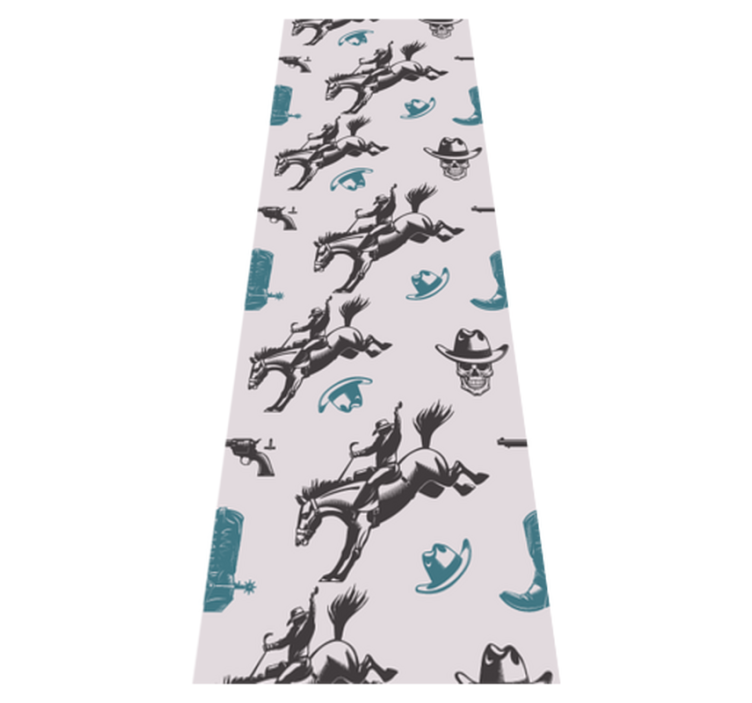 침실용 비닐 카펫 카우보이 요소 말 패턴 - TenStickers