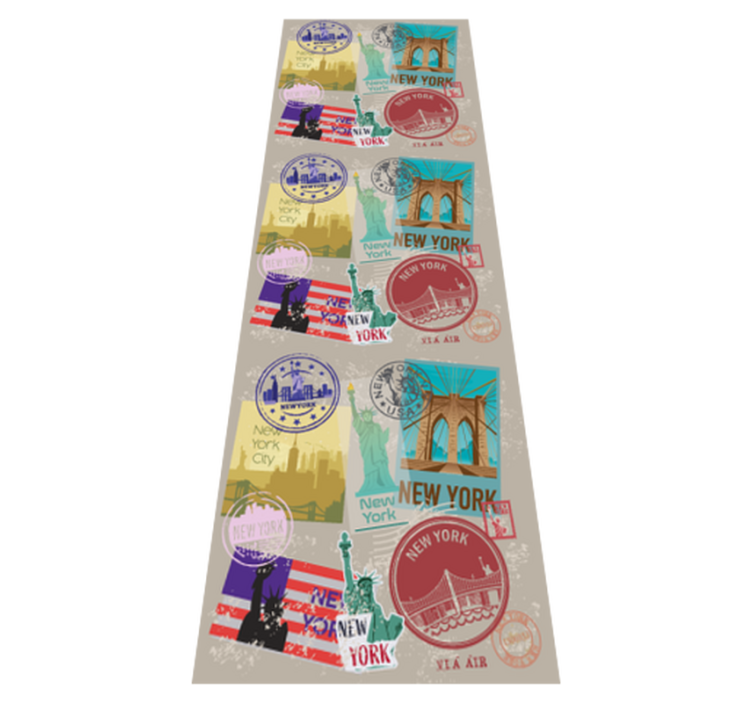 침실용 비닐 카펫 올드 뉴욕 콜라주 - TenStickers