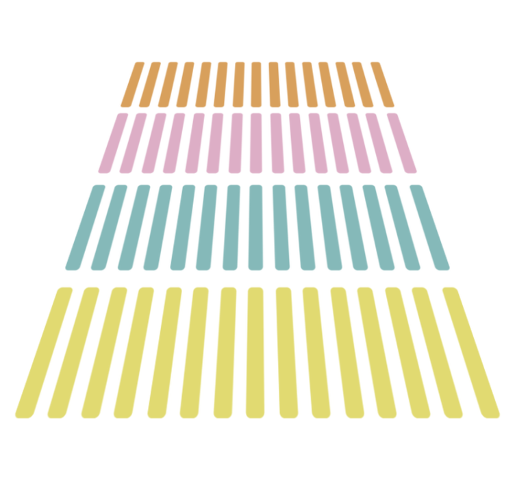 기하학적 효과 비닐 카펫 색깔 점토 스티커 - TenStickers