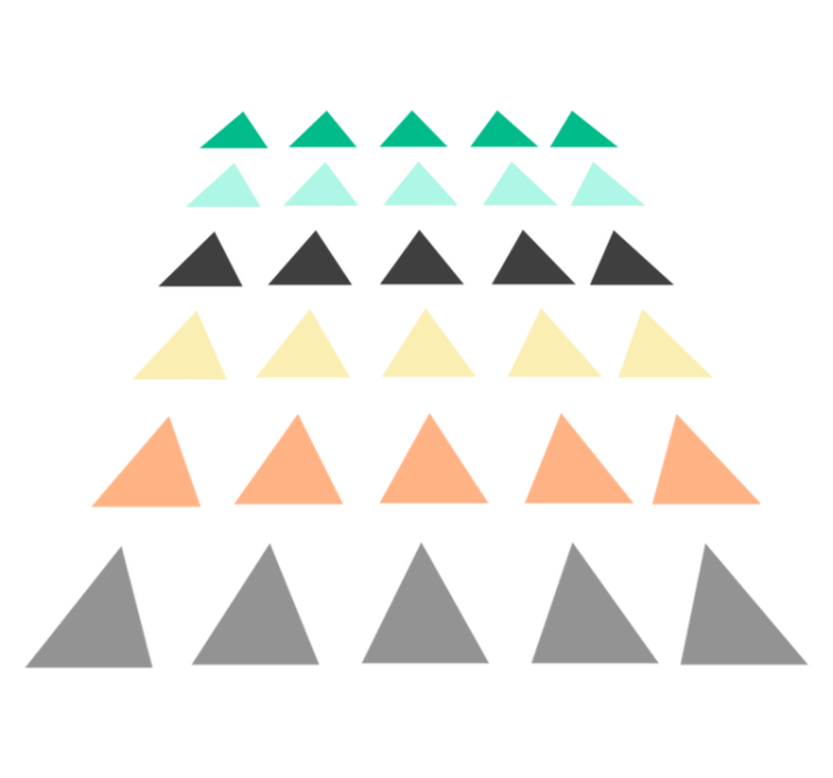 기하학적 효과 비닐 카펫 아기용 작은 삼각형 30개 세트 - TenStickers