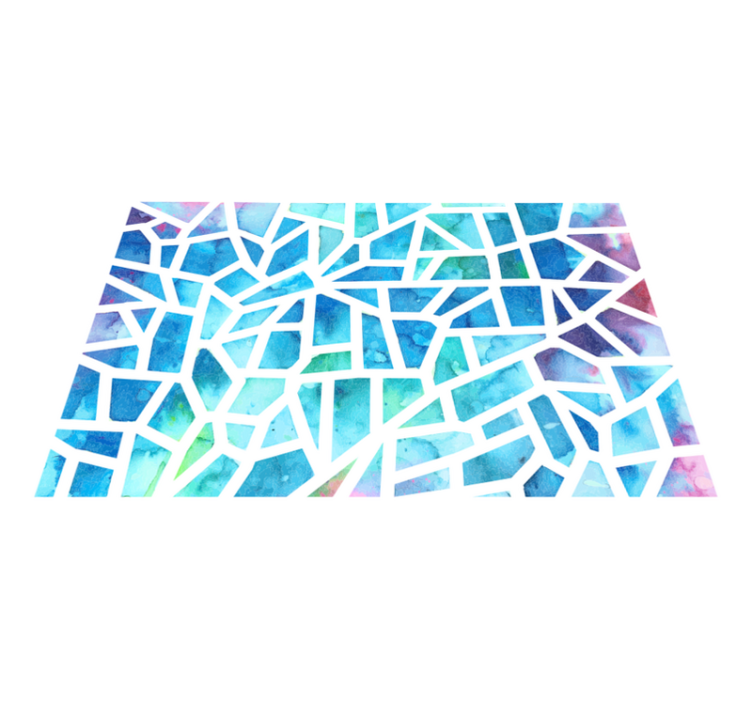 기하학적 효과 비닐 카펫 수채화 삼각형 유리 모자이크 - TenStickers