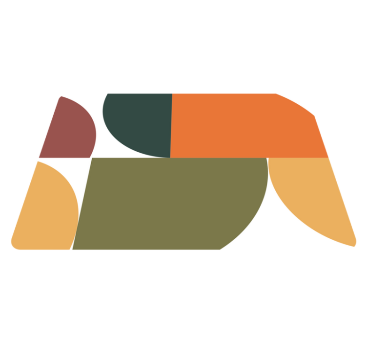 기하학적 효과 비닐 카펫 추상 기하학 예술 - TenStickers